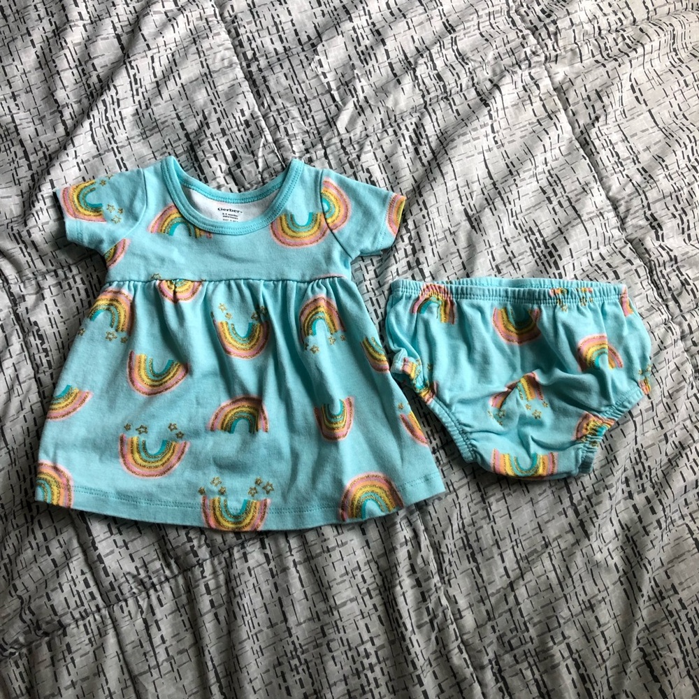 Gerber 0-3 month dress with diaper cover